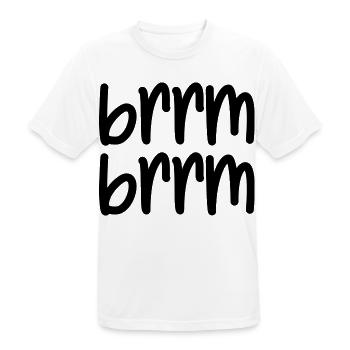 brrm brrm - Men's Breathable T-Shirt - white - Front - AI Model Male 185 dark (185cm)