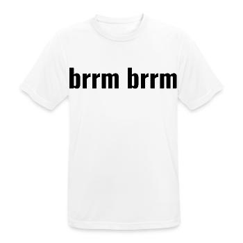 brrm brrm - Men's Breathable T-Shirt - white - Front - AI Model Male 185 dark (185cm)