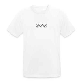 UNLIMITED TRIO par Unlimited Apparel - T-shirt respirant Homme - blanc - Devant - AI Model Male 185 dark (185cm)