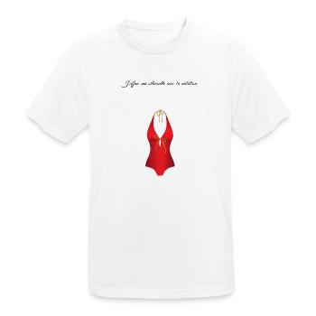 La piscine 1 - T-shirt respirant Homme - blanc - Devant - AI Model Male 185 dark (185cm)