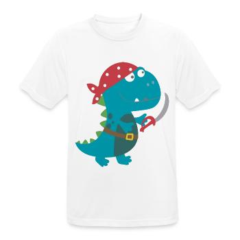 Dino Pirat Piratenkostüm Halloween Karneval Jungen - Männer T-Shirt atmungsaktiv - Weiß - Vorne - AI Model Male 185 dark (185cm)
