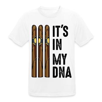 It‘s In My DNA Zigarren Rauchen Spruch Geschenk - Männer T-Shirt atmungsaktiv - Weiß - Vorne - AI Model Male 185 dark (185cm)