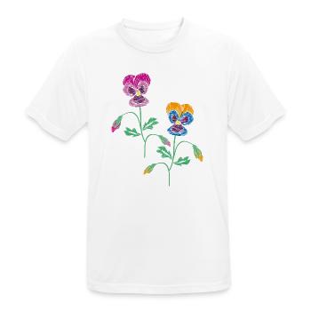 Pensée - T-shirt respirant Homme - blanc - Devant - AI Model Male 185 dark (185cm)