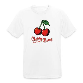Kirsch-Mädchen - Männer T-Shirt atmungsaktiv - Weiß - Vorne - AI Model Male 185 dark (185cm)