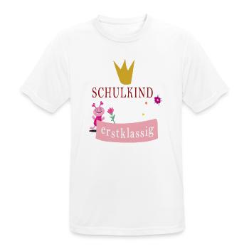 Écolier de première classe - T-shirt respirant Homme - blanc - Devant - AI Model Male 185 dark (185cm)