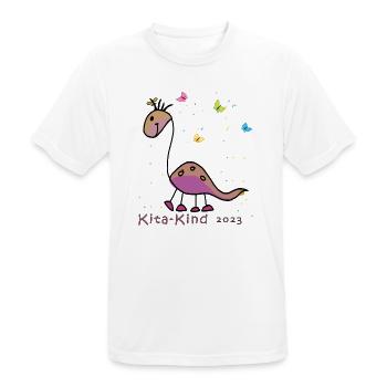 Kindergarten 2023 - Männer T-Shirt atmungsaktiv - Weiß - Vorne - AI Model Male 185 dark (185cm)