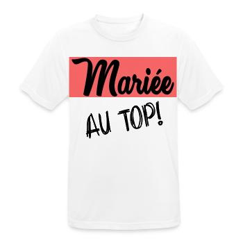 MARIEE. FUTURE MARIEE - T-shirt respirant Homme - blanc - Devant - AI Model Male 185 dark (185cm)