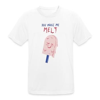you make me melt icecream - Männer T-Shirt atmungsaktiv - Weiß - Vorne - AI Model Male 185 dark (185cm)