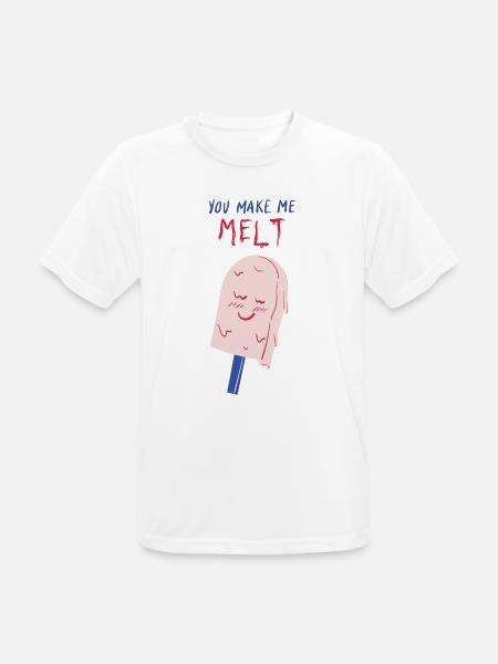you make me melt icecream - Men's Breathable T-Shirt - white