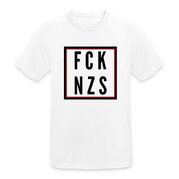 Fuck Naz*s - Men's Breathable T-Shirt - white - Front - AI Model Male 185 dark (185cm)