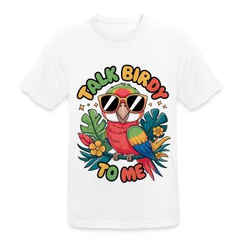 Talk Birdy To Me - Men's Breathable T-Shirt - white - Front - AI Model Male 185 dark (185cm)