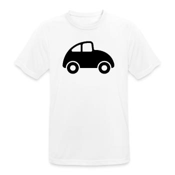 Car - Men's Breathable T-Shirt - white - Front - AI Model Male 185 dark (185cm)