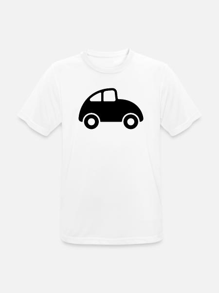 Auto - Männer T-Shirt atmungsaktiv - Weiß