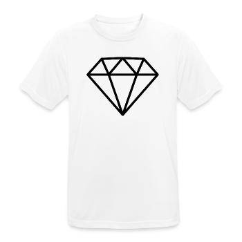 Diamant - Männer T-Shirt atmungsaktiv - Weiß - Vorne - AI Model Male 185 dark (185cm)