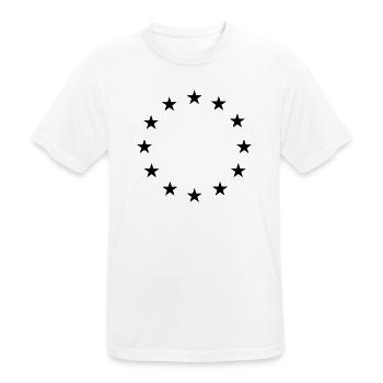 Star Circle Logo - Männer T-Shirt atmungsaktiv - Weiß - Vorne - AI Model Male 185 dark (185cm)