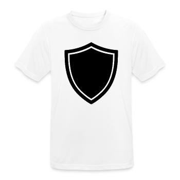 Schild-Symbol-Logo-Form-Sicherheit - Männer T-Shirt atmungsaktiv - Weiß - Vorne - AI Model Male 185 dark (185cm)