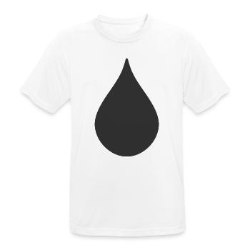Logo-Symbol für Tropfenform - Männer T-Shirt atmungsaktiv - Weiß - Vorne - AI Model Male 185 dark (185cm)