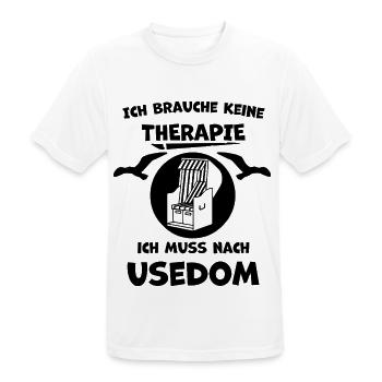Usedom – Urlaub & Erinnerungen - Männer T-Shirt atmungsaktiv - Weiß - Vorne - AI Model Male 185 dark (185cm)