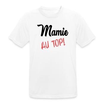 OMA. MUTTERTAG. ALLES GUTE ZUM OMA-TAG - Männer T-Shirt atmungsaktiv - Weiß - Vorne - AI Model Male 185 dark (185cm)