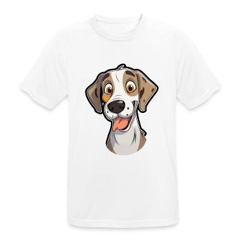 Alano Español Hunderasse Cartoon Kawaii Illustratio - Männer T-Shirt atmungsaktiv - Weiß - Vorne - AI Model Male 185 dark (185cm)