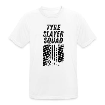 Reifentöter-Kader - Männer T-Shirt atmungsaktiv - Weiß - Vorne - AI Model Male 185 dark (185cm)