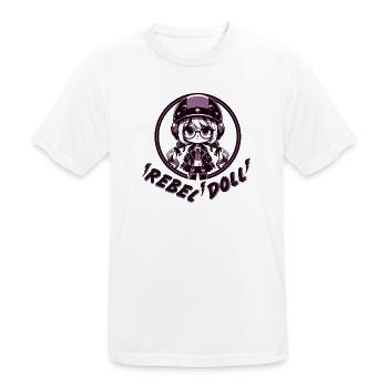 Rebellische Puppe - Männer T-Shirt atmungsaktiv - Weiß - Vorne - AI Model Male 185 dark (185cm)