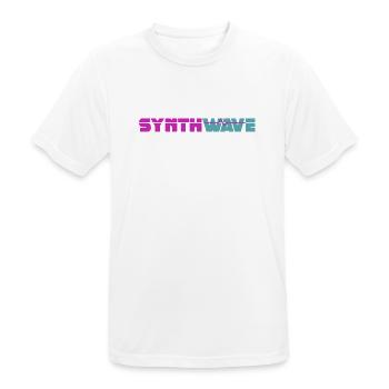 Synthwave - Men's Breathable T-Shirt - white - Front - AI Model Male 185 dark (185cm)