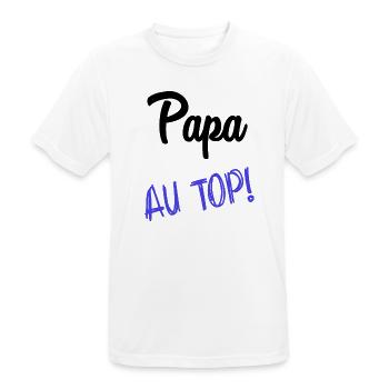 DAD. FATHER'S DAY. HAPPY FATHER'S DAY. HAPPY BIRTHDAY. - Men's Breathable T-Shirt - white - Front - AI Model Male 185 dark (185cm)