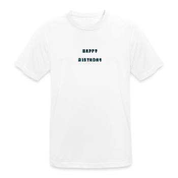 ALLES GUTE ZUM GEBURTSTAG. JAHRESTAG - Männer T-Shirt atmungsaktiv - Weiß - Vorne - AI Model Male 185 dark (185cm)