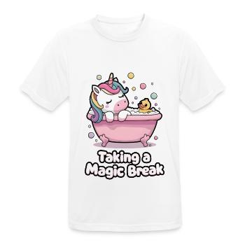 Taking A Magic Break - Men's Breathable T-Shirt - white - Front - AI Model Male 185 dark (185cm)