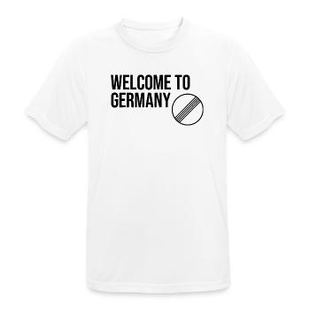 WELCOME TO GERMANY by Unlimited Apparel - Men's Breathable T-Shirt - white - Front - AI Model Male 185 dark (185cm)