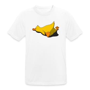 Schlafendes Küken - Männer T-Shirt atmungsaktiv - Weiß - Vorne - AI Model Male 185 dark (185cm)