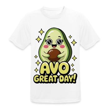 Avo Great Day! - Men's Breathable T-Shirt - white - Front - AI Model Male 185 dark (185cm)