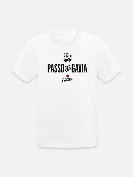 Gavia Pass - Männer T-Shirt atmungsaktiv - Weiß