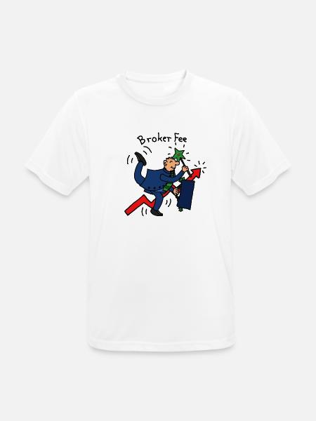 Broker Fee - Männer T-Shirt atmungsaktiv - Weiß
