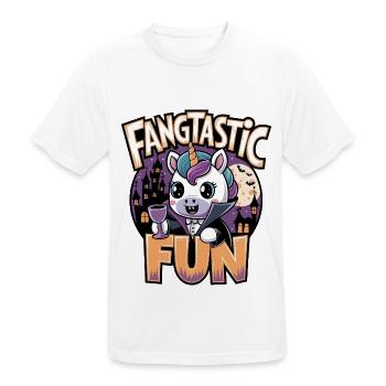 Fangtastic Fun - Men's Breathable T-Shirt - white - Front - AI Model Male 185 dark (185cm)