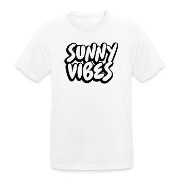 SUNNY VIBES - Männer T-Shirt atmungsaktiv - Weiß - Vorne - AI Model Male 185 dark (185cm)