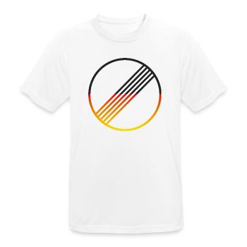 UNLIMITED GERMANY par Unlimited Apparel - T-shirt respirant Homme - blanc - Devant - AI Model Male 185 dark (185cm)