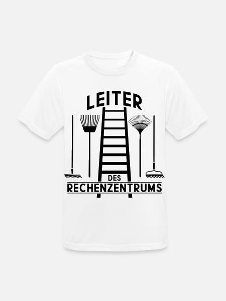 LEITER DES RECHENZENTRUMS - Männer T-Shirt atmungsaktiv - Weiß