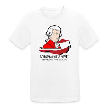 Wolfgang Amadeus Mozart - greatest composer - Männer T-Shirt atmungsaktiv - Weiß - Vorne - AI Model Male 185 dark (185cm)