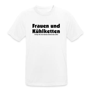 kühlketten sollten niemals unterbrochen werden - Männer T-Shirt atmungsaktiv - Weiß - Vorne - AI Model Male 185 dark (185cm)