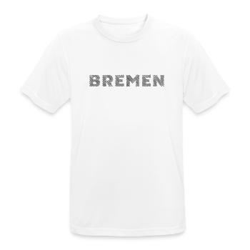 Bremen Germany Hanseatic City Hatching lettering - Men's Breathable T-Shirt - white - Front - AI Model Male 185 dark (185cm)