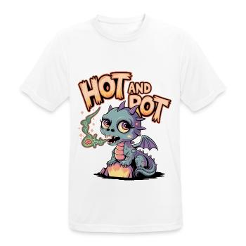 Hot And Rot - Men's Breathable T-Shirt - white - Front - AI Model Male 185 dark (185cm)