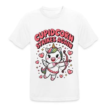 Cupidcorn Strikes Again - Men's Breathable T-Shirt - white - Front - AI Model Male 185 dark (185cm)