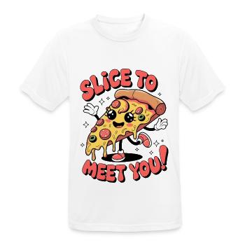Slice To Meet You! - Men's Breathable T-Shirt - white - Front - AI Model Male 185 dark (185cm)