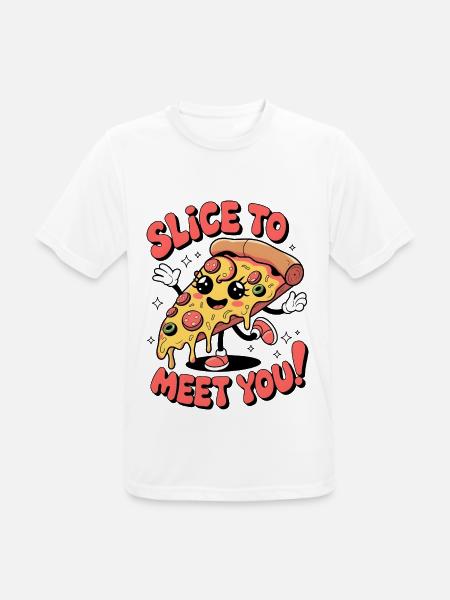 Slice To Meet You! - Men's Breathable T-Shirt - white
