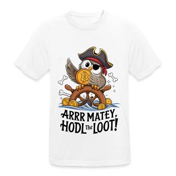 Hodl The Loot! - Men's Breathable T-Shirt - white - Front - AI Model Male 185 dark (185cm)