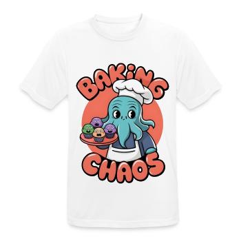 Baking Chaos - Men's Breathable T-Shirt - white - Front - AI Model Male 185 dark (185cm)