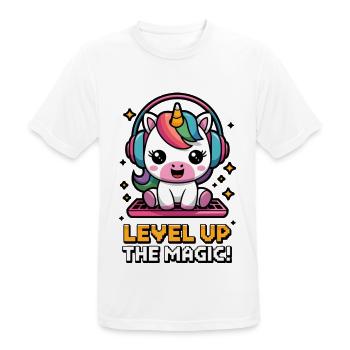 Level Up The Magic! - Men's Breathable T-Shirt - white - Front - AI Model Male 185 dark (185cm)