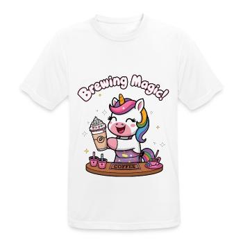 Brewing Magic! - Men's Breathable T-Shirt - white - Front - AI Model Male 185 dark (185cm)
